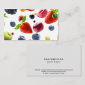 フルーツを混ぜる 名刺 (正面/裏面)