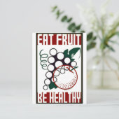 フルーツを-健康があって下さい- WPAポスター食べて下さい- ポストカード (スタンド正面)