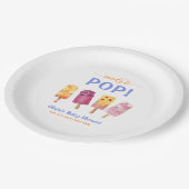 フルーツアイスカラフルクリームポップシクル赤ちゃんシャワー ペーパープレート (アングル)