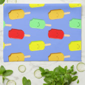 フルーツアイスポップ・アートのパターン キッチンタオル (折り畳み)