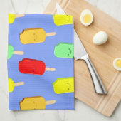 フルーツアイスポップ・アートのパターン キッチンタオル (四つ折り)