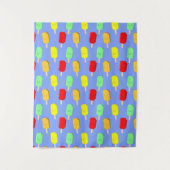 フルーツアイスポップ・アートのパターン タペストリー (正面)