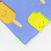 フルーツアイスポップ・アートのパターン フリースブランケット (角)