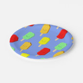 フルーツアイスポップ・アートのパターン ペーパープレート (アングル)