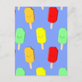 フルーツアイスポップ・アートのパターン ポストカード (正面)