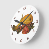 フルーツアクリル壁掛け時計 ラウンド壁時計 (傾斜)