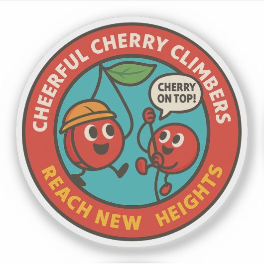 フルーツアドベンチャーやる気を起こさせる登山 シール (正面)