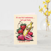フルーツアニバーサリー結婚4thのカード カード (黄色い花)