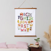 フルーツアルファベット 吊り下げ型タペストリー (寝室)