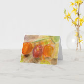 フルーツアレンジメントNo.1パステルノートカード カード (黄色い花)