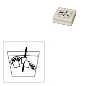 フルーツアートスタンプ付きカクテル ラバースタンプ (押印)