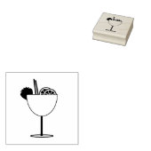 フルーツアートスタンプ付きハッピーアワーカクテル ラバースタンプ (押印)