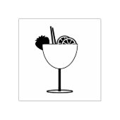 フルーツアートスタンプ付きハッピーアワーカクテル ラバースタンプ (インプリント)