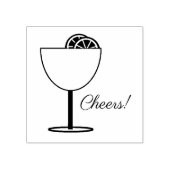 フルーツアートスタンプ付き大型カクテルグラス ラバースタンプ (インプリント)