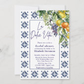 フルーツイタリアンタイルラドルチェヴィータブライダルシャワー 招待状 (正面)