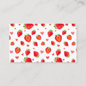 フルーツイチゴ春ベビーシャワーおむつラッフル エンクロージャーカード (裏面)