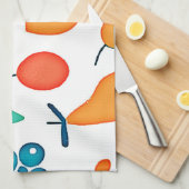 フルーツウィムシー:パタよくはしゃぐーン キッチンタオル (四つ折り)