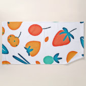 フルーツウィムシー：パタよくはしゃぐーン ビーチタオル (正面)