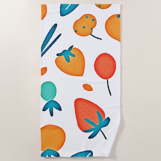 フルーツウィムシー：パタよくはしゃぐーン ビーチタオル (正面)