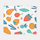 フルーツウィムシー:パタよくはしゃぐーン フリースブランケット (正面(横))