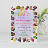 フルーツウォーターカラフルカラートゥッティフルーティ誕生日 招待状 (スタンド正面)