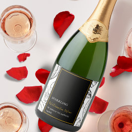 フルーツエレガントきらめくスイカのワインラベル スパークリングワインラベル