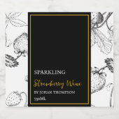 フルーツエレガントゴきらめくリーワインラベル スパークリングワインラベル (シングルラベル)