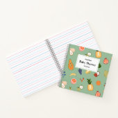 フルーツエレガント赤ちゃんシャワーのギフトリスト ノートブック (内部)