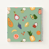 フルーツエレガント赤ちゃんシャワーのギフトリスト ノートブック (裏面)