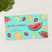 フルーツオカラフルンブルーディエティティアン栄養士 名刺