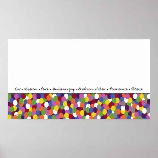 フルーツオブザスピリットドットアートプリント ポスター (正面)