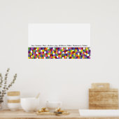 フルーツオブザスピリットドットアートプリント ポスター (キッチン)