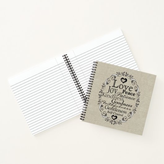 フルーツオブザスピリット聖なる書物、 経典リネン ノートブック (内部)