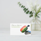 フルーツオーガニック生鮮食品配送メロン自転車ベル 名刺 (スタンド正面)