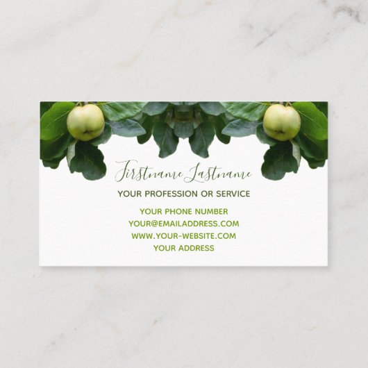 フルーツオーガニック生鮮食品配送メロン自転車ベル 名刺 (裏面)