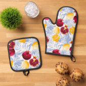 フルーツオーブンミットセット 鍋つかみ&鍋敷きセット (トップダウン)