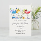 フルーツカクテルsipホレイカップルのシャワー 招待状 (スタンド正面)