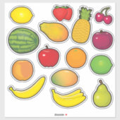 フルーツカスタムの束に付いたビニールのシール シール (シート)