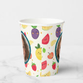 フルーツカスタムをテーマにした写真と名前 紙コップ (右)
