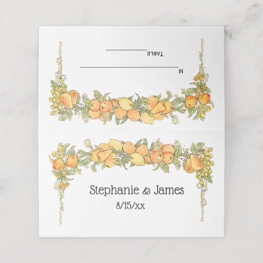 フルーツカバー付アーチエスコートカード座席表 プレイスカード (外部開封)