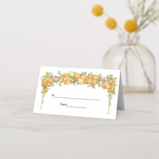 フルーツカバー付アーチエスコートカード座席表 プレイスカード (裏面)