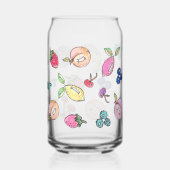 フルーツカラフルさくらんぼモダンレモンストロベリーネーム ガラス缶 (裏面)