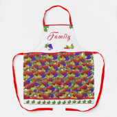 フルーツカラフルをテーマにしたキッチンエプロン エプロン (正面)