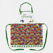 フルーツカラフルをテーマにしたキッチンエプロン エプロン (正面)