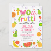 フルーツカラフルツーティフルーティ2nd誕生日 招待状 (正面)