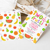フルーツカラフルツーティフルーティ2nd誕生日 招待状