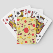 フルーツカラフルパタンリンゴさくらんぼと梨 トランプ (裏面)