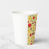 フルーツカラフルパタンリンゴさくらんぼと梨 紙コップ (右)