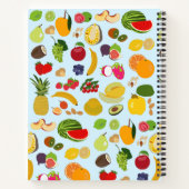 フルーツカラフルパターンレシピ空白のクックブック ノートブック (裏面)
