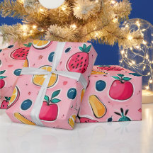 フルーツカラフルピンクデカ